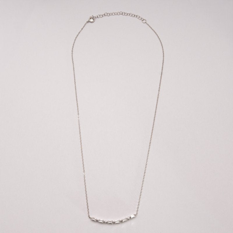 Sterling Silver CZ Morse Code MAMA Necklace