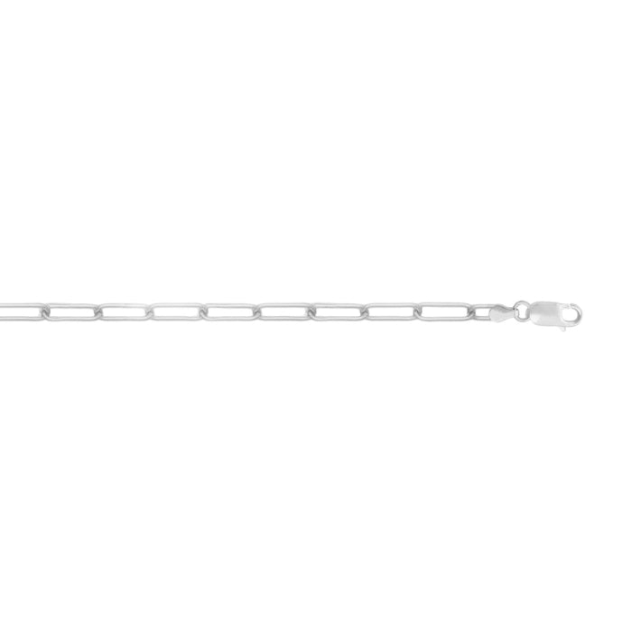 Sterling Silver Paperclip Link Chain Bracelet