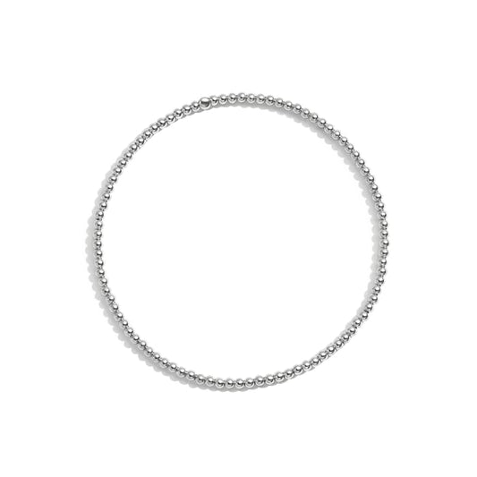 Sterling Silver 2mm Ball Bracelet | Stretch Bracelet