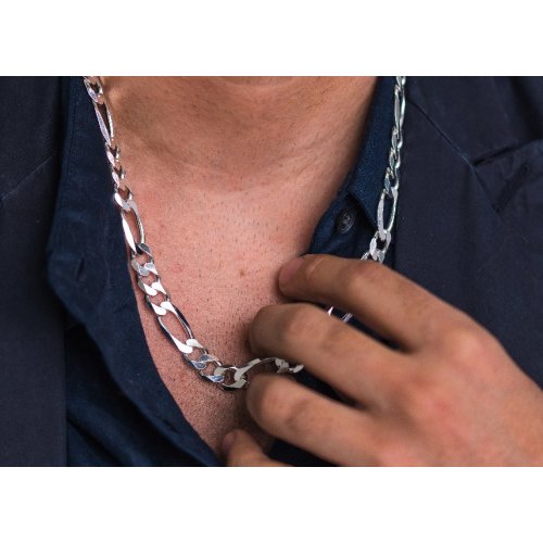 Sterling Silver Figaro Chain Necklace