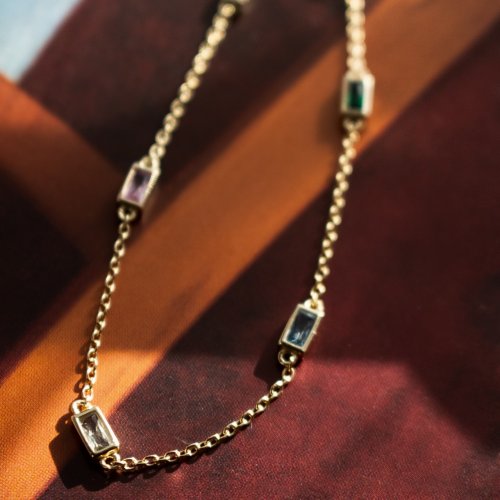 Sterling Silver Gold Vermeil Multi-colors CZ Bracelet