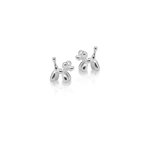 Sterling Silver Balloon Dog Studs